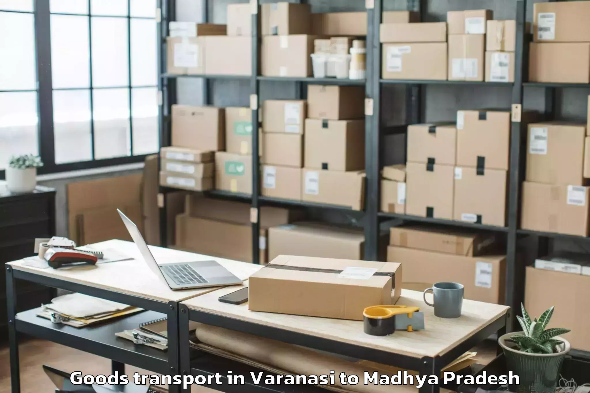 Top Varanasi to Malthon Goods Transport Available